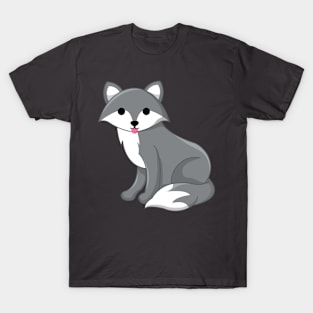 Adorable Fox Cute Silver Nature Animal T-Shirt